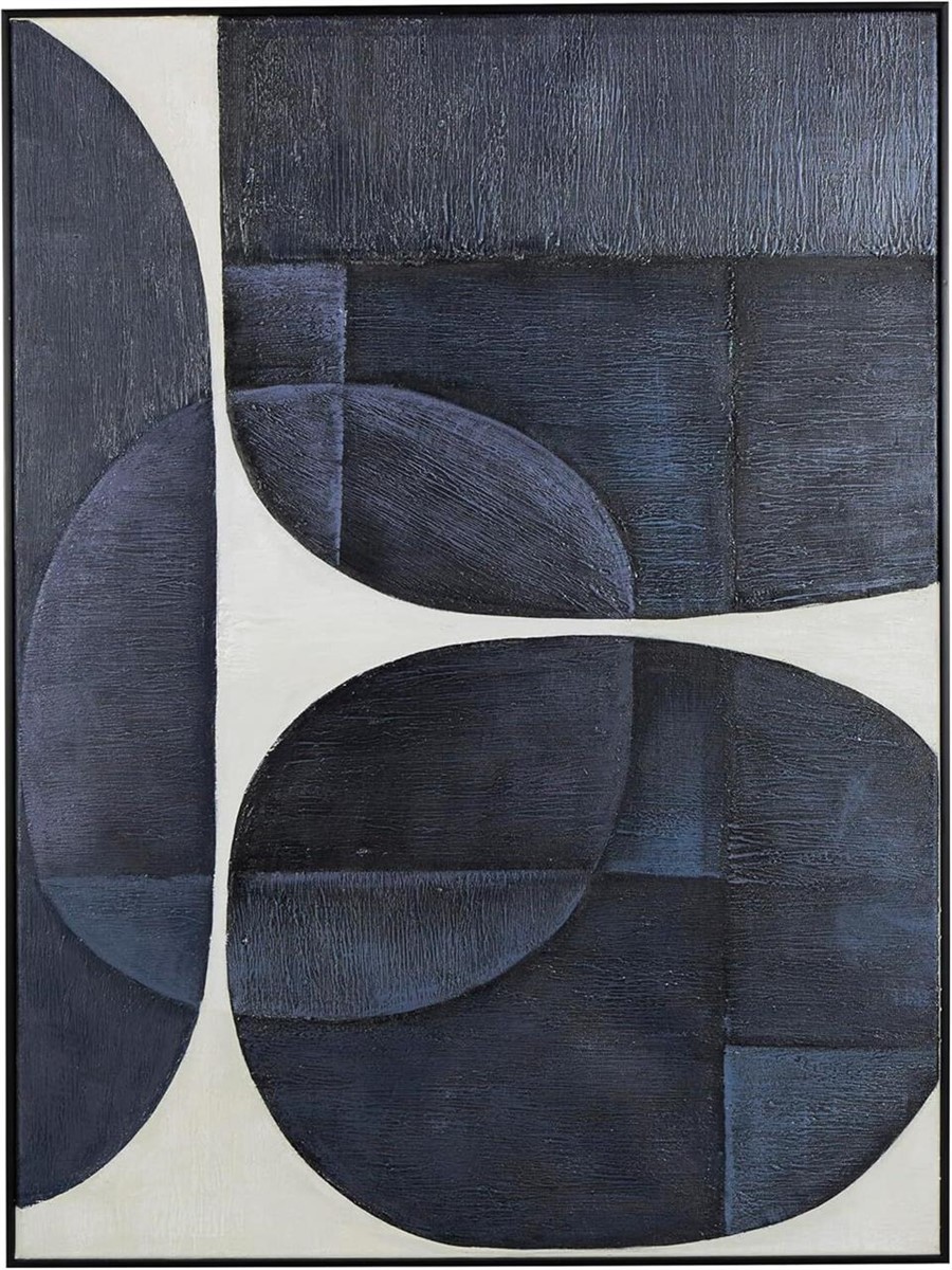 Deco 79 Canvas Abstract Geometric Shape Framed Wall Art with...