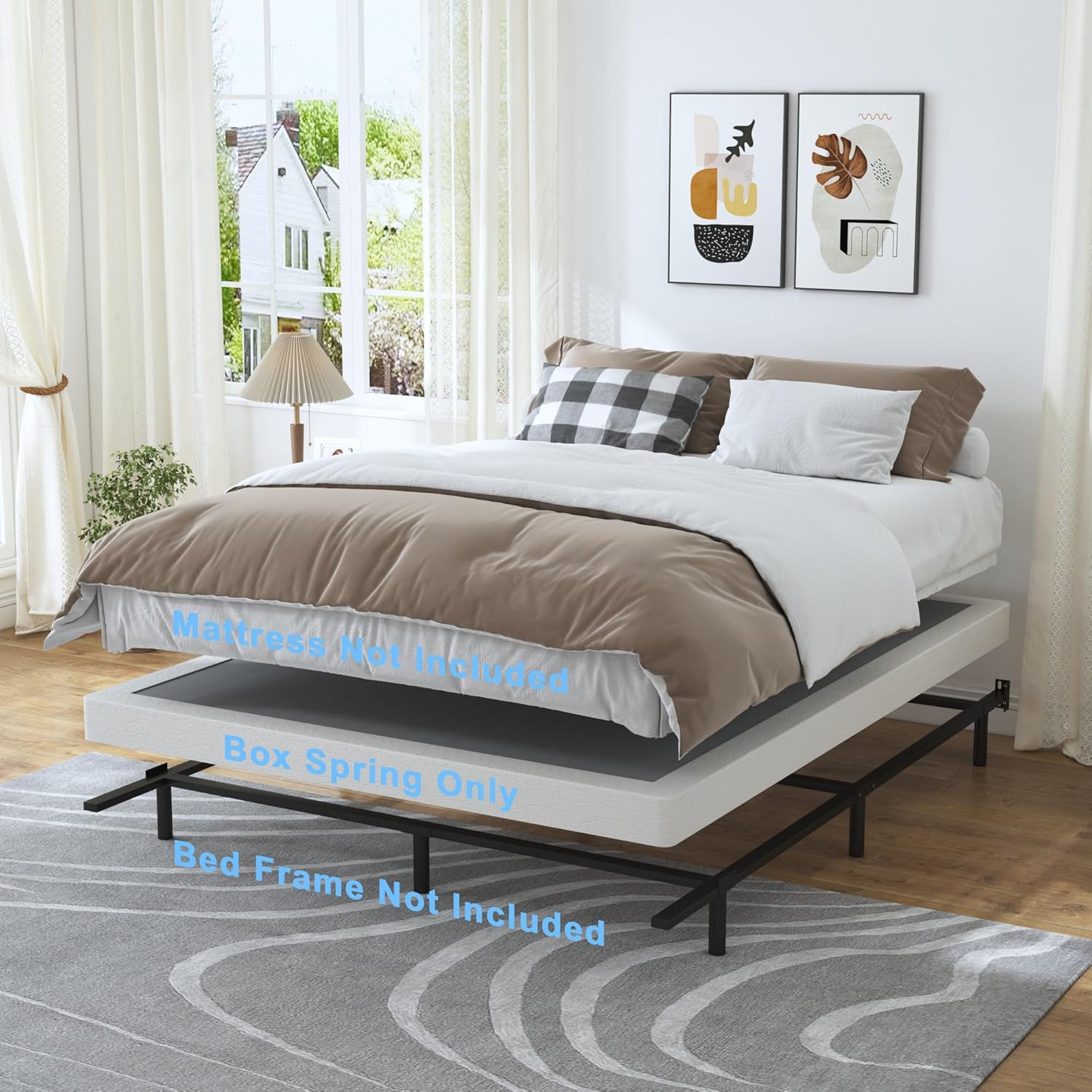 Queen Size Box Springs - 3 Inch Low Profile - Image 5